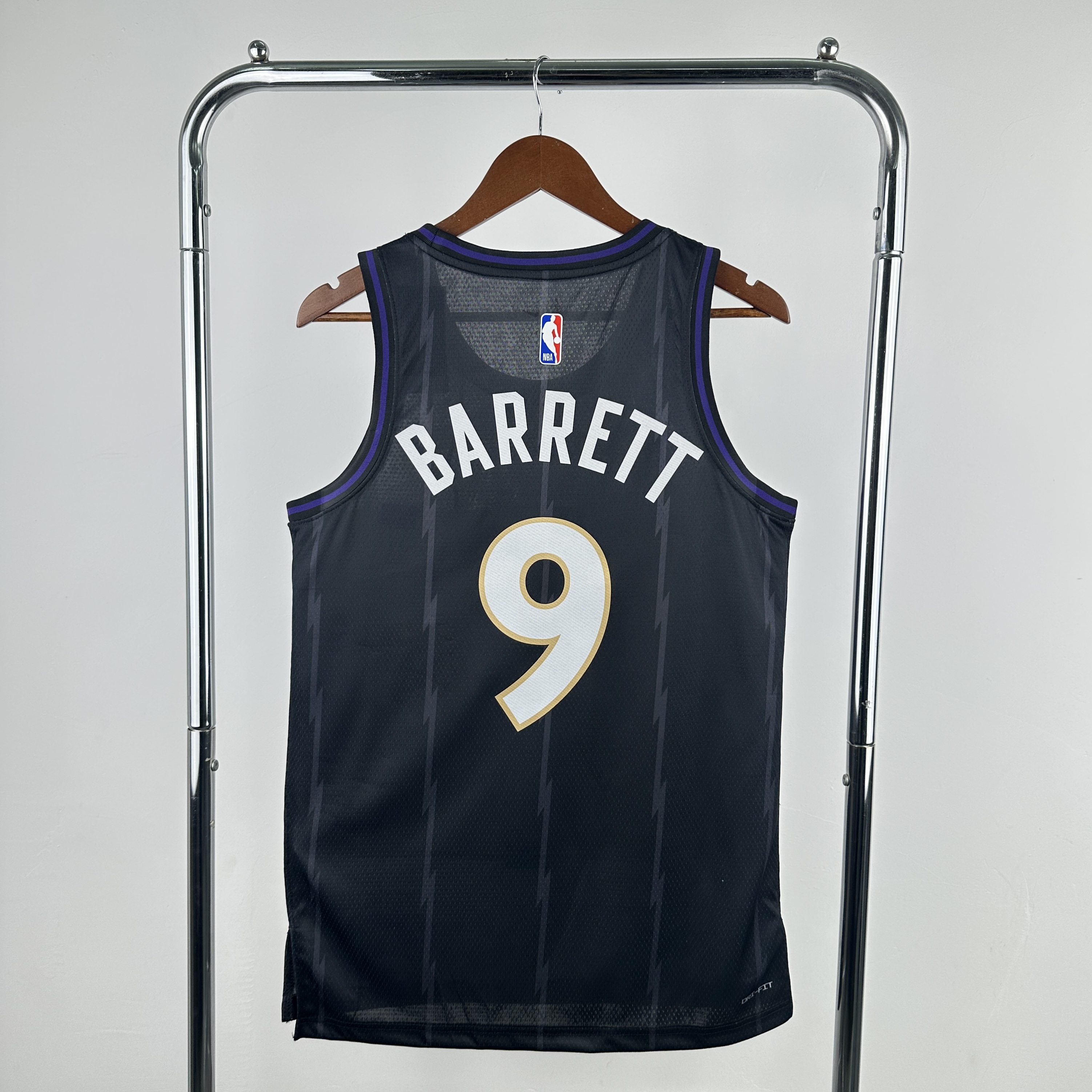 Men Toronto Raptors #9 Barrett Black City Edition Season Nike 2025 NBA Jersey->->NBA Jersey